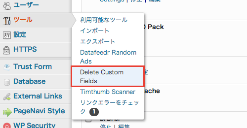 WordPress で不要なカスタムフィールドを削除できるプラグイン「Delete Custom Fields」