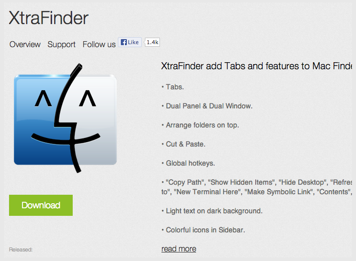 [Mac]Finder でタブ表示やデュアルパネル表示ができるアプリ「Xtra Finder」