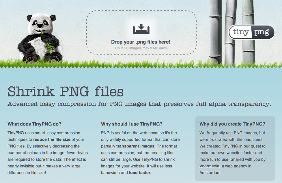 PNG 画像のファイルサイズを小さくできるサービス「TinyPNG」