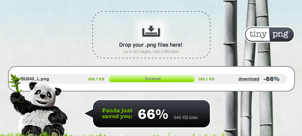PNG 画像のファイルサイズを小さくできるサービス「TinyPNG」