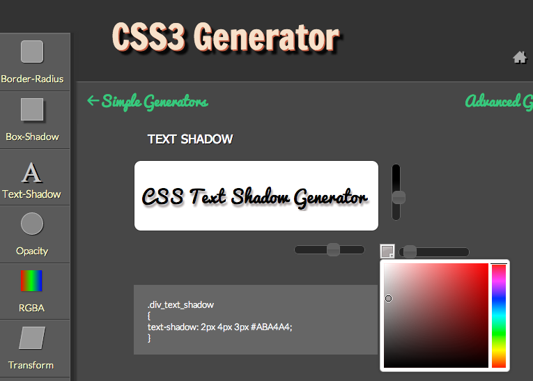 border-radius などのコードをWEB上で簡単に生成できる「CSS3 Generator」