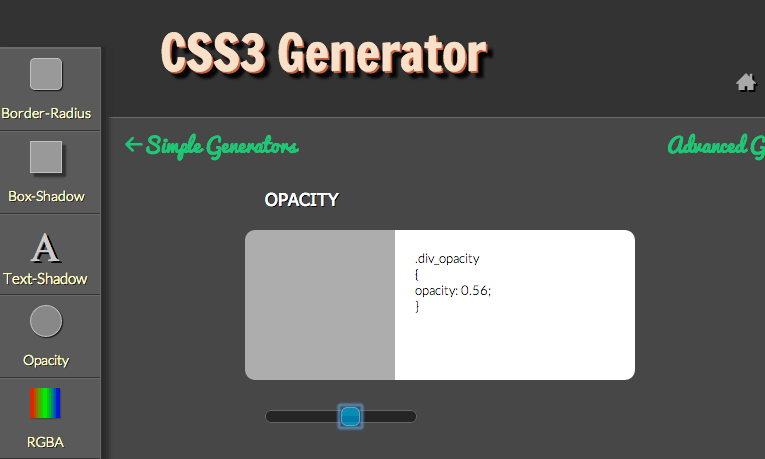 border-radius などのコードをWEB上で簡単に生成できる「CSS3 Generator」