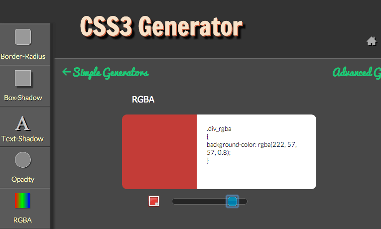 border-radius などのコードをWEB上で簡単に生成できる「CSS3 Generator」