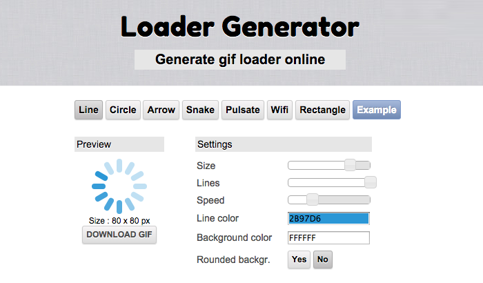 手軽にローディング画像が作れるジェネレーター「Loader Generator」