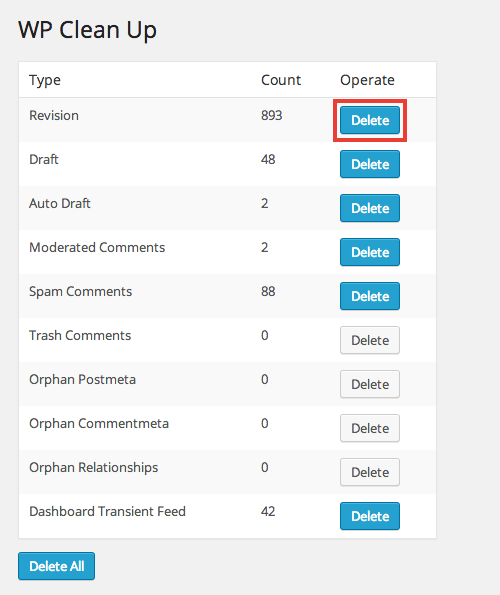 リビジョンやメタデータなどをまとめて削除できるWordPress プラグイン「WP Clean Up」