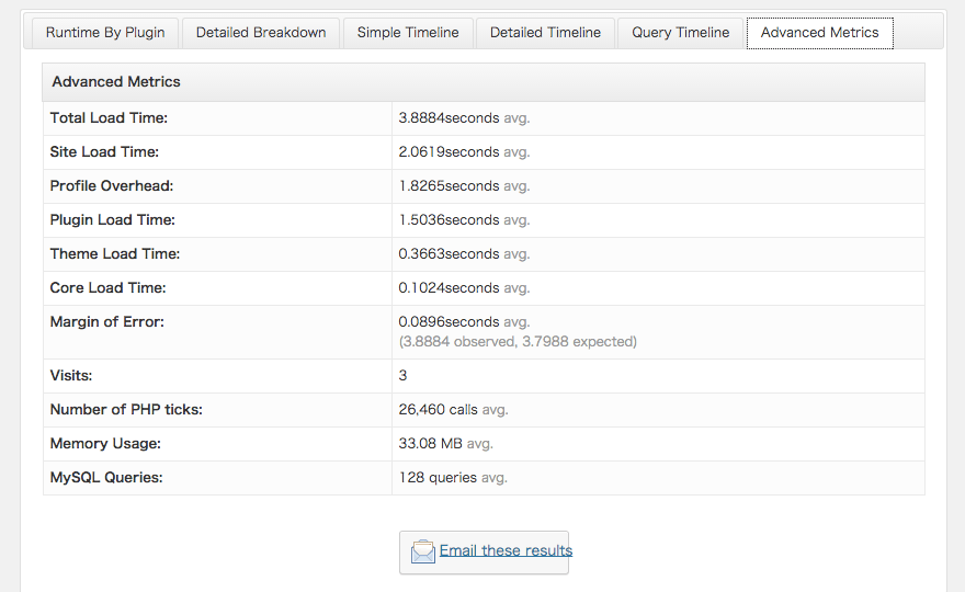 プラグインの負荷測定ができるWordPress プラグイン「P3 (Plugin Performance Profiler)」