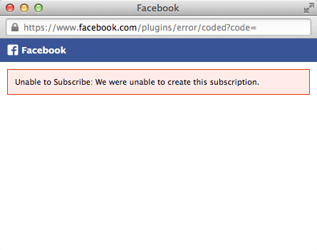 Facebook ページは「フォロー」ボタンが効かない模様